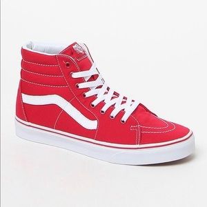 Vans Canvas Sk8-Hi Red Shoes